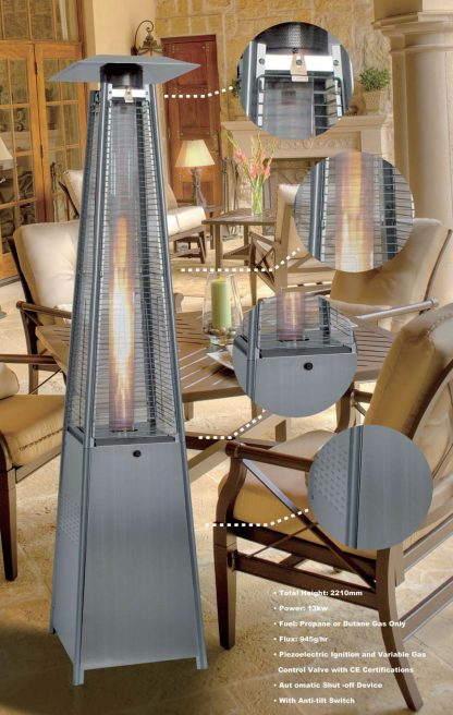 square Pyramid Patio Heater