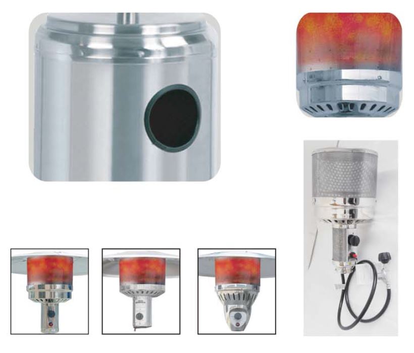 mushroom stainless steel patio heater